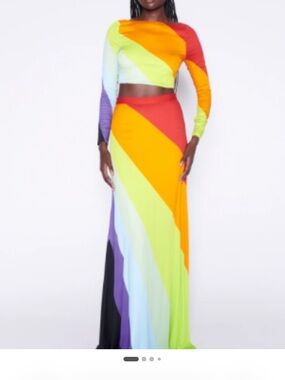 Olivia Rubin Rainbow Crop Top - NWT